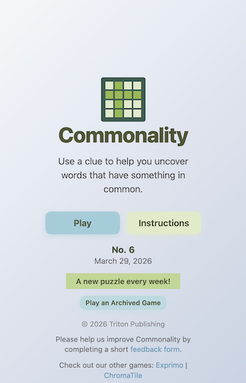 Commonality screenshot 1